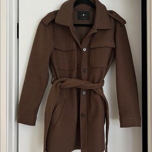 7 For All Mankind Brown Coat